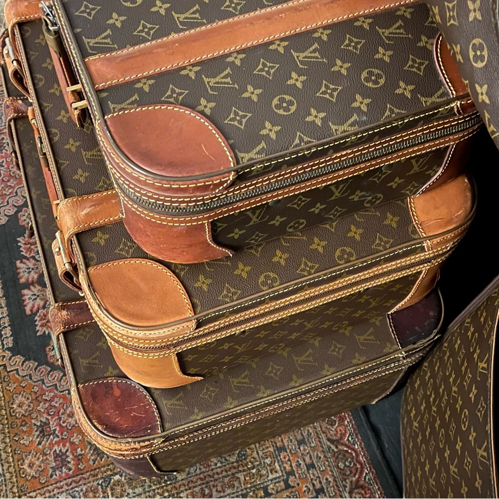 Louis Vuitton Vintage Stratos Luggage Trunk/Suitcase Stack, Set of Three - Picture 3 of 8